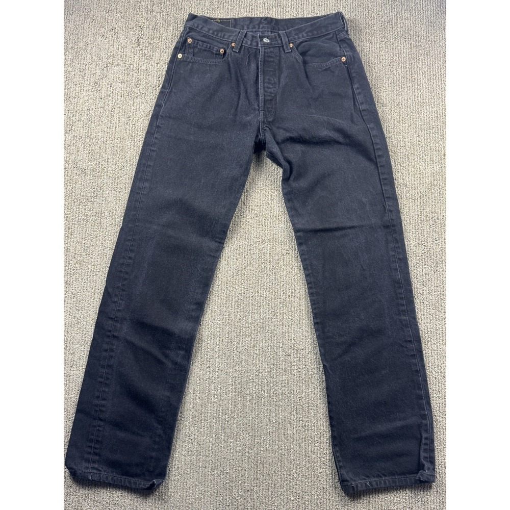 VTG Levis 501 XX Mens 33x34 Button Fly Jeans Black 100% Cotton Denim
